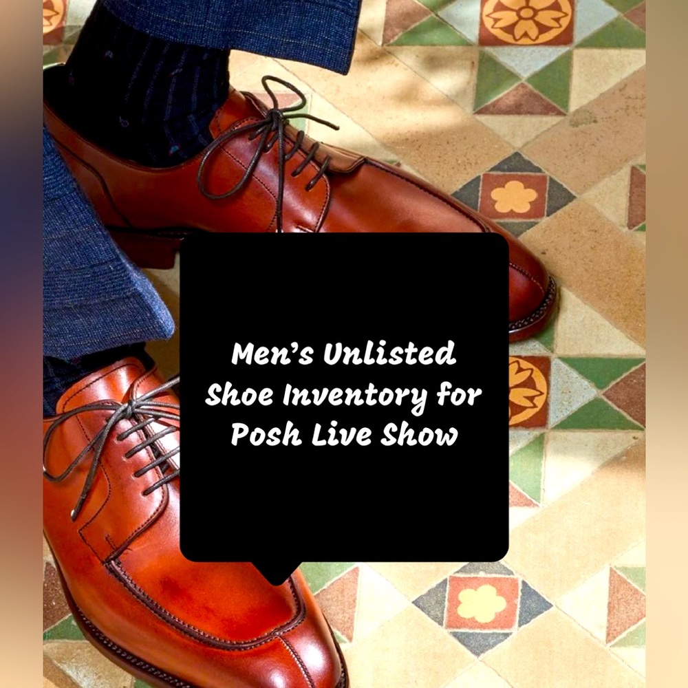 Men’s Unlisted Shoe Inventory for Posh Live Show